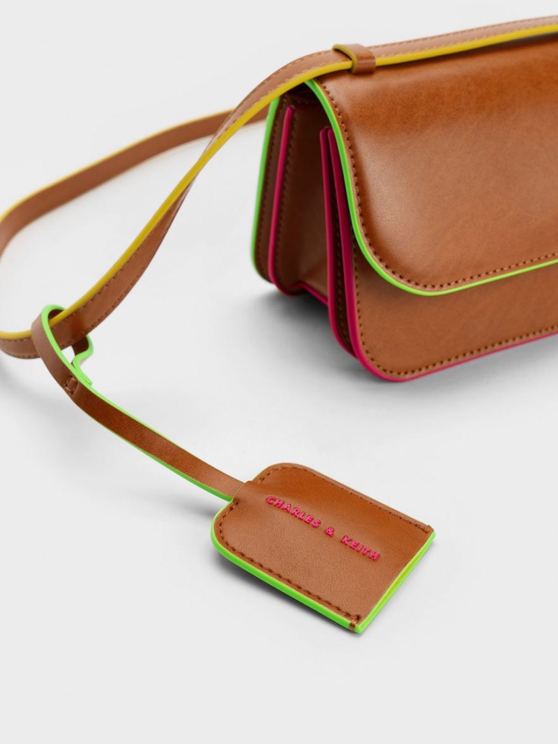 τσάντεσ χιαστί Charles And Keith Clove καφε | 45039-GDTF