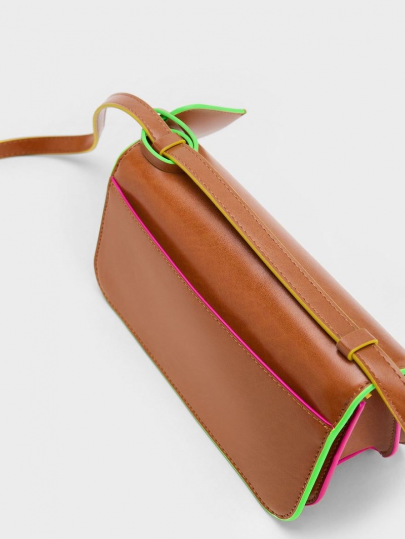 τσάντεσ χιαστί Charles And Keith Clove καφε | 45039-GDTF