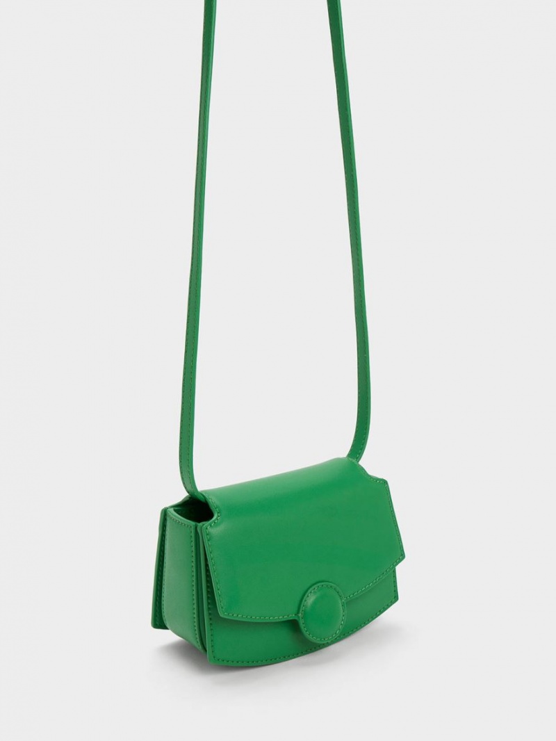 τσάντεσ ώμου Charles And Keith Clover Curved πρασινο | 20365-LGDF