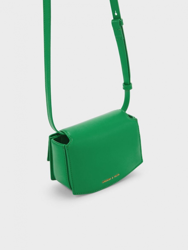 τσάντεσ ώμου Charles And Keith Clover Curved πρασινο | 20365-LGDF