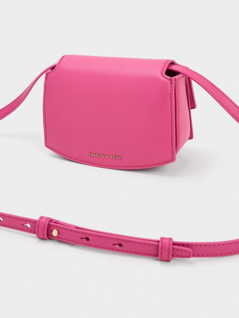 τσάντεσ ώμου Charles And Keith Clover Curved φουξια | 29365-CPXM