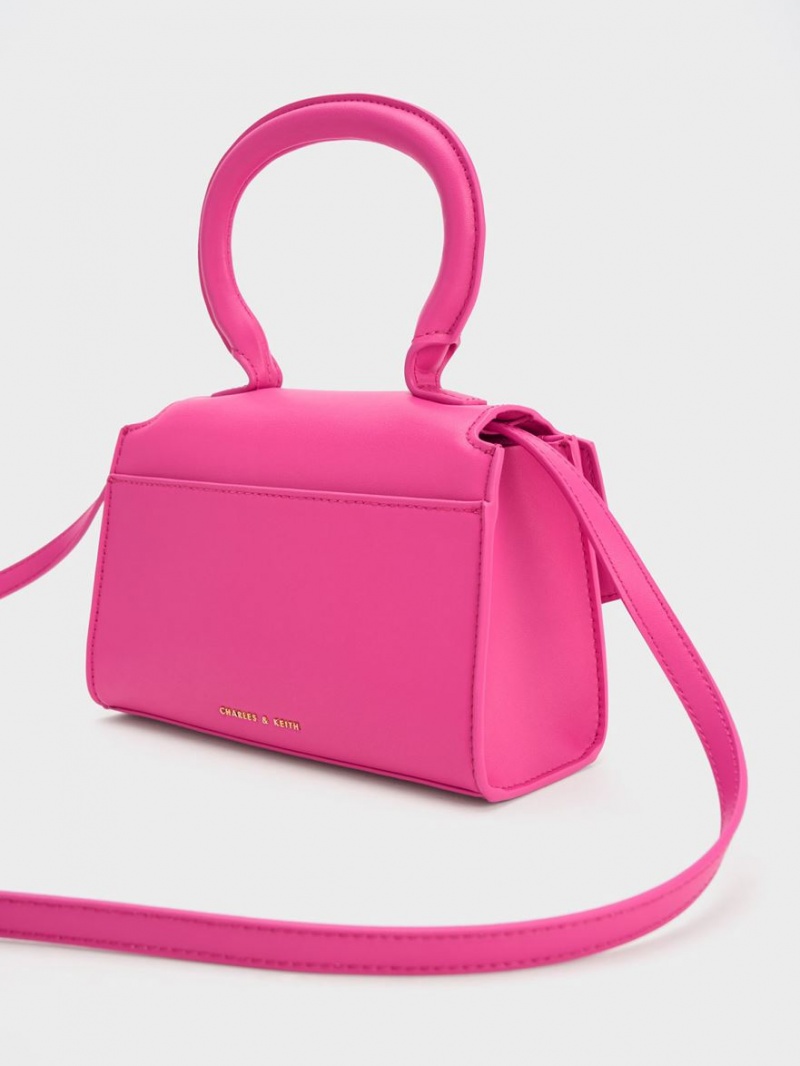 τσαντα χειροσ Charles And Keith Clover Curved φουξια | 50362-GFNK
