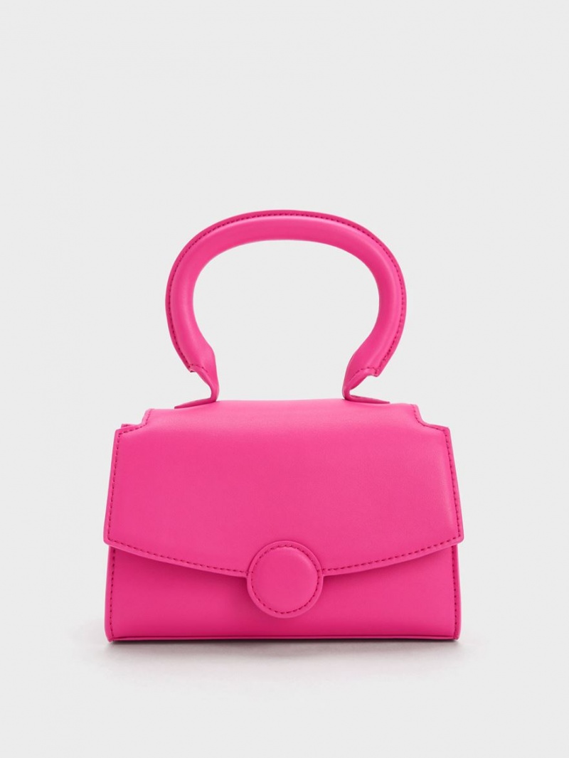τσαντα χειροσ Charles And Keith Clover Curved φουξια | 50362-GFNK