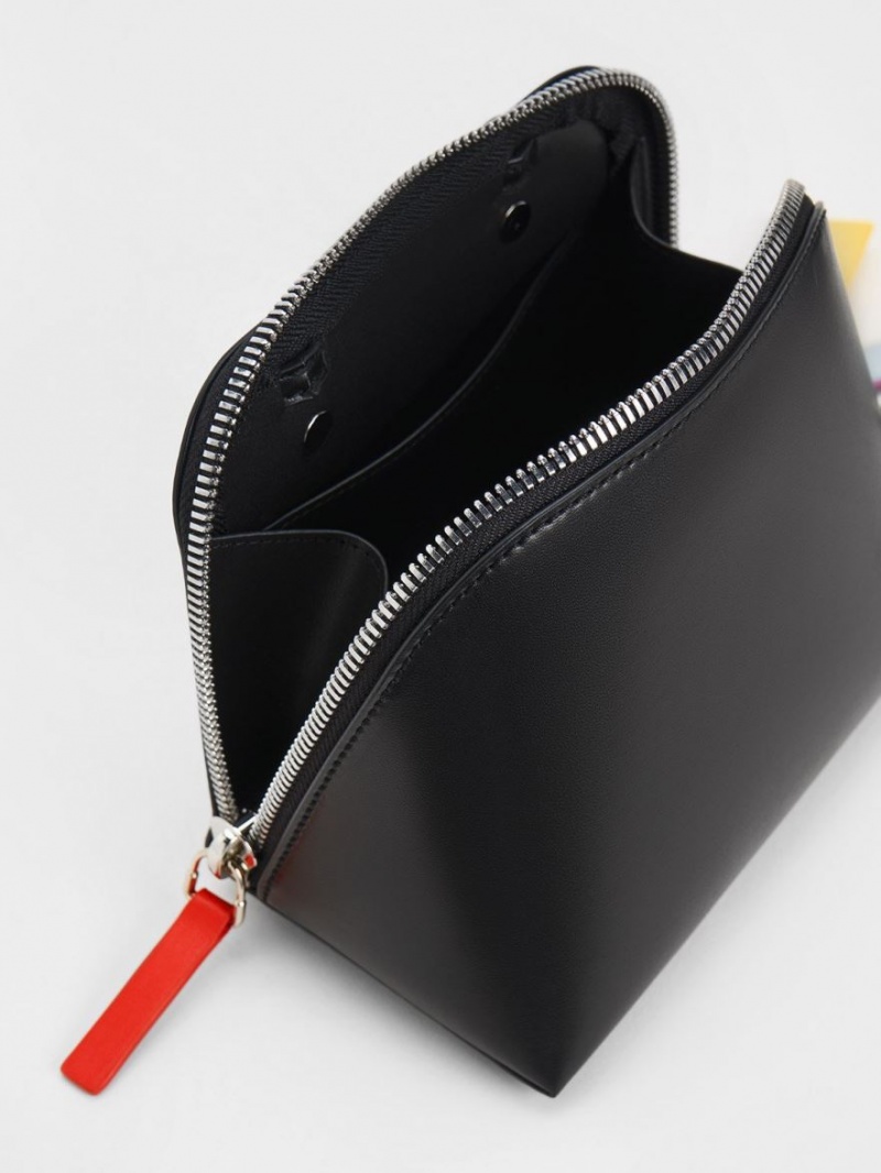 τσάντεσ χιαστί Charles And Keith Cockade μαυρα | 85143-TEXD