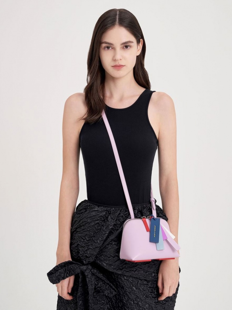 τσάντεσ χιαστί Charles And Keith Cockade μωβ | 87069-KSLA