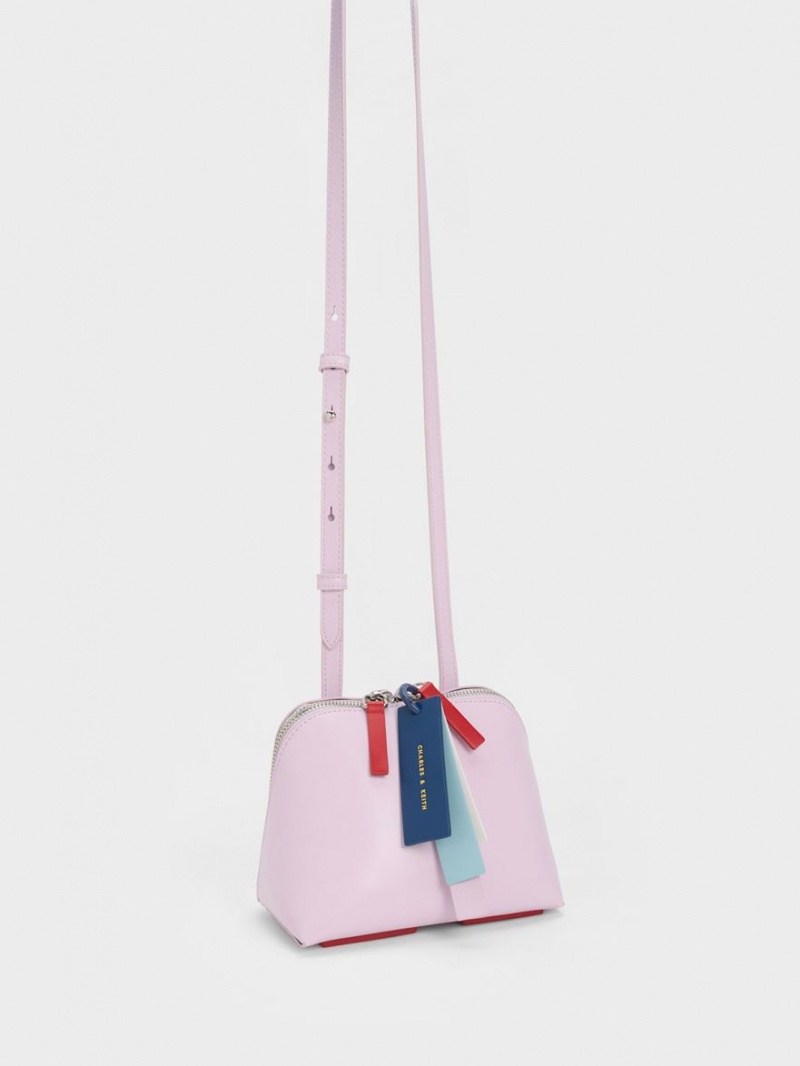 τσάντεσ χιαστί Charles And Keith Cockade μωβ | 87069-KSLA