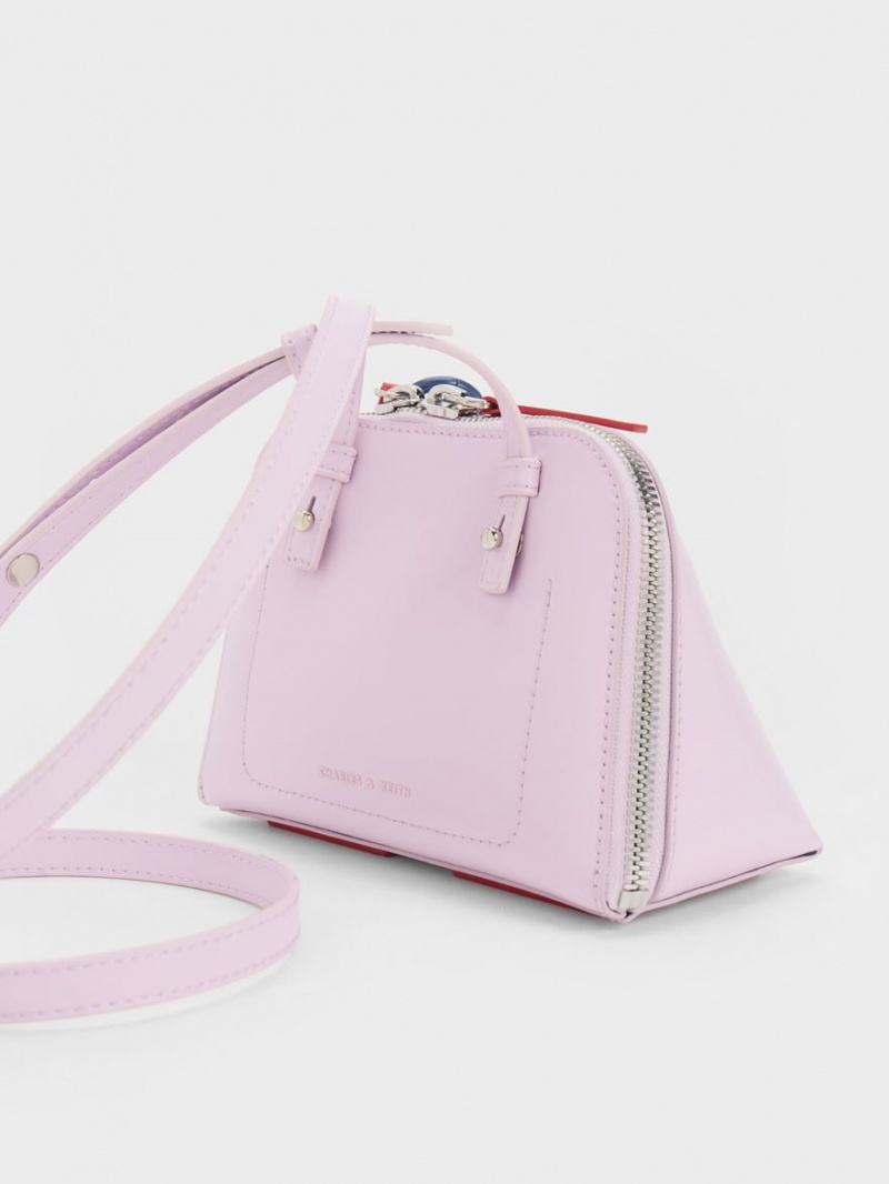 τσάντεσ χιαστί Charles And Keith Cockade μωβ | 87069-KSLA