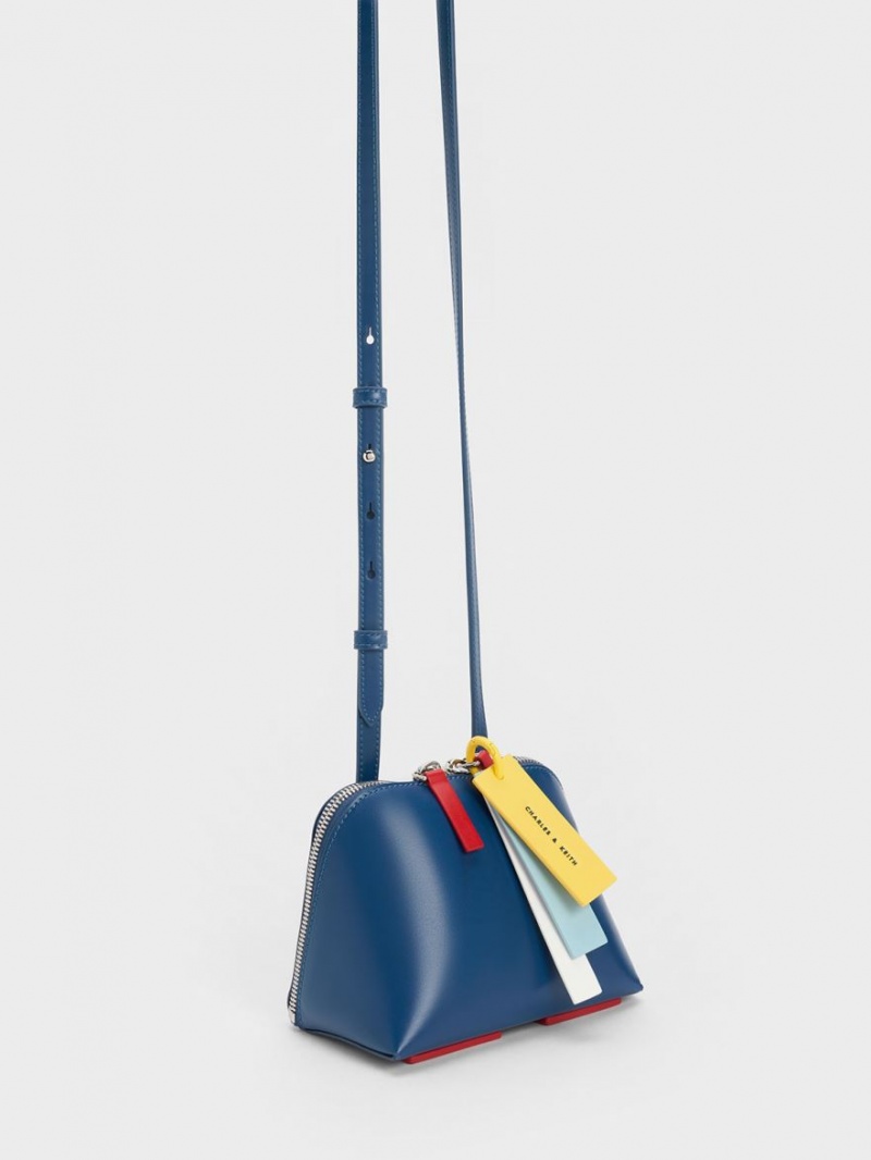 τσάντεσ χιαστί Charles And Keith Cockade σκουρο μπλε | 65073-QEKW