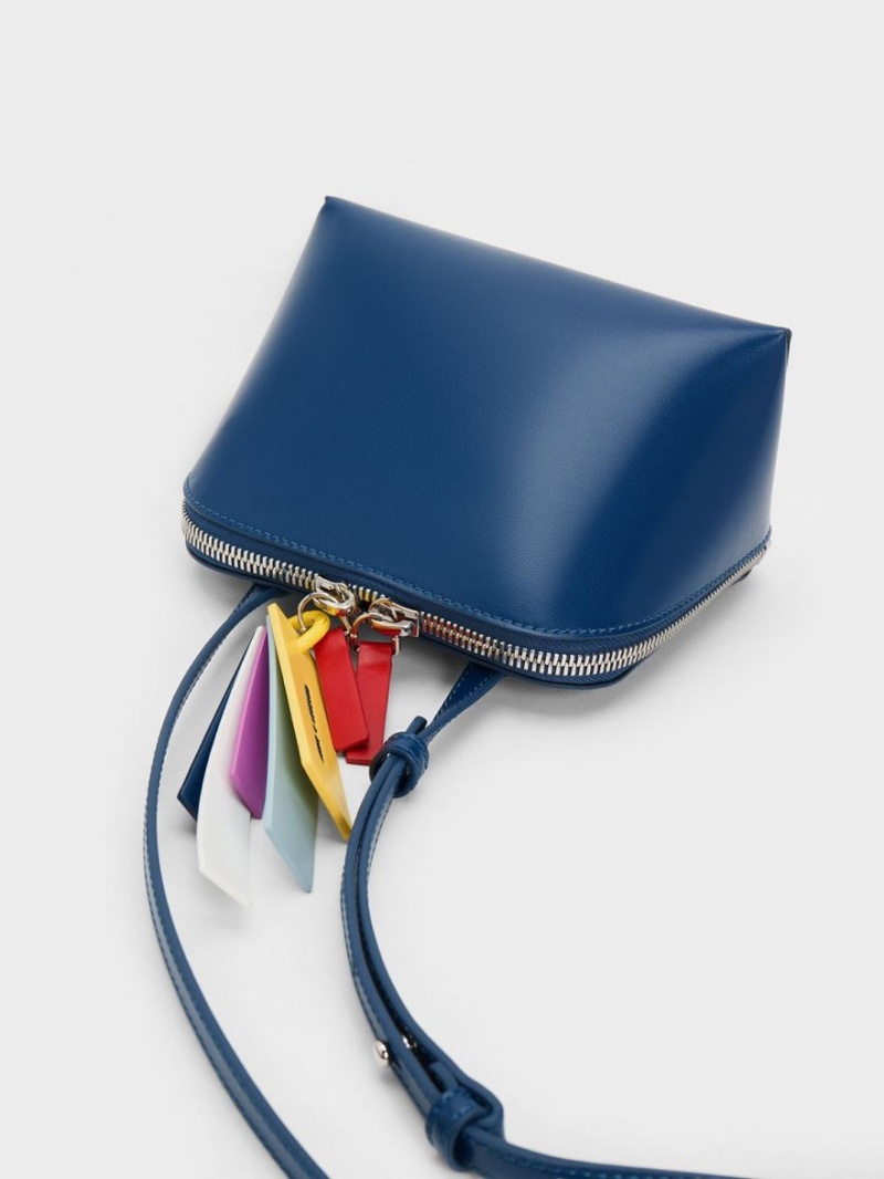 τσάντεσ χιαστί Charles And Keith Cockade σκουρο μπλε | 65073-QEKW