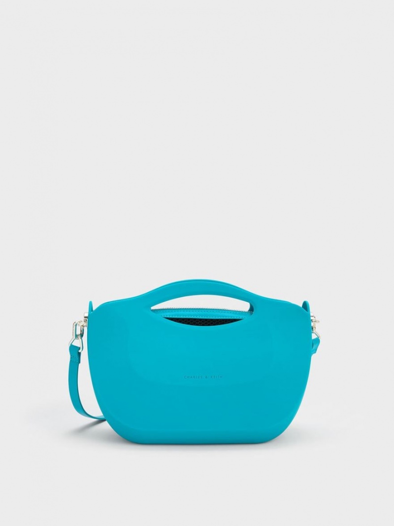 τσαντα χειροσ Charles And Keith Cocoon Curved μπλε | 13290-OZVE