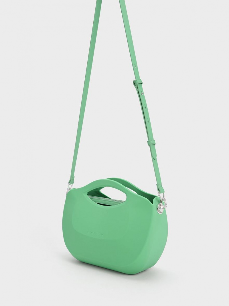 τσαντα χειροσ Charles And Keith Cocoon Curved πρασινο | 74681-ZFBO