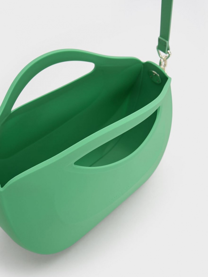 τσαντα χειροσ Charles And Keith Cocoon Curved πρασινο | 74681-ZFBO