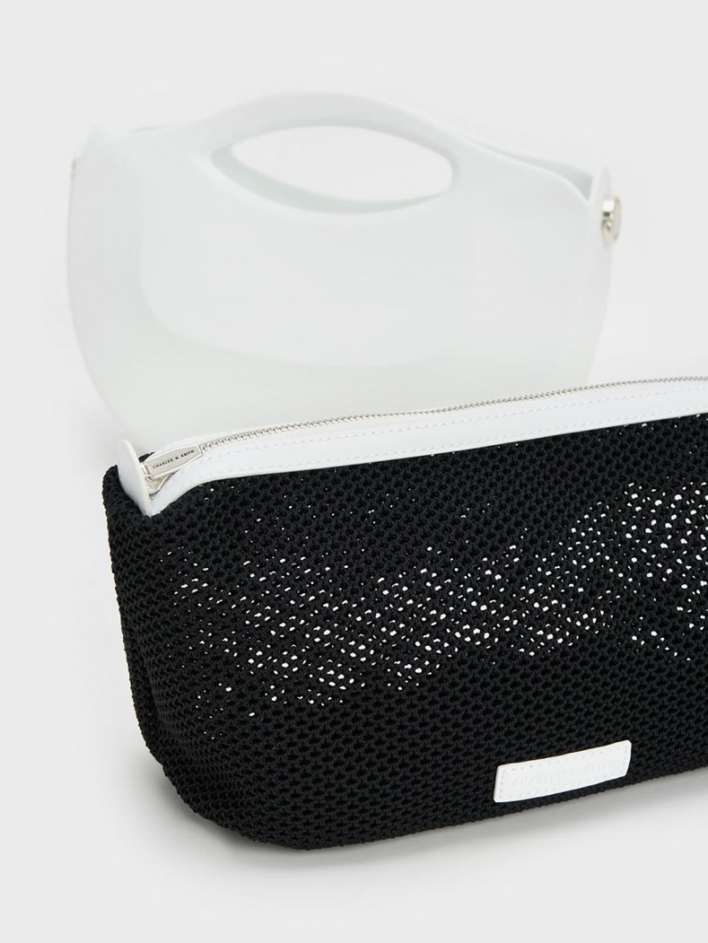 τσαντα χειροσ Charles And Keith Cocoon Curved ασπρα | 82034-UNZV