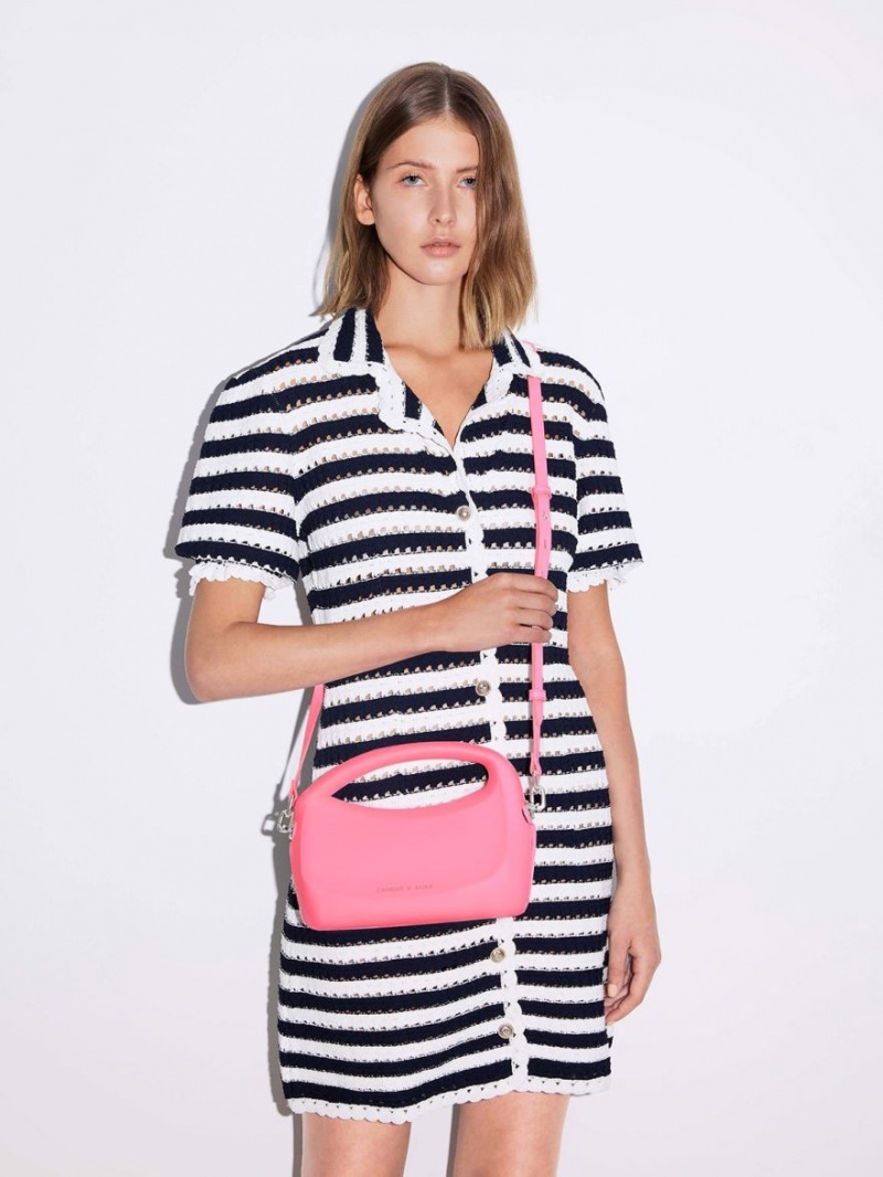 τσαντα χειροσ Charles And Keith Cocoon Top ροζ | 98046-RHSN