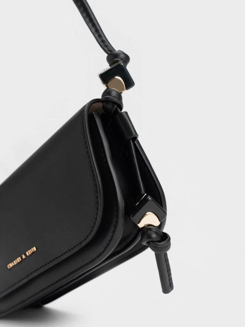 τσάντεσ χιαστί Charles And Keith Cube Knotted Elongated μαυρα | 26809-LBSQ