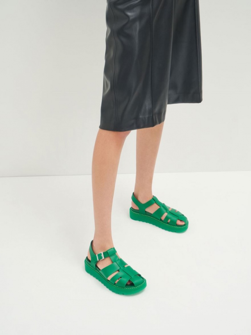 Πεδιλα Πλατφορμεσ Charles And Keith Cut-Out Sports πρασινο | 59870-NEFU