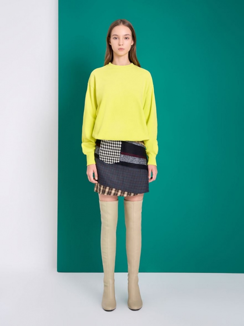 ψηλεσ μποτεσ Charles And Keith Cylindrical Heel Thigh Μπεζ | 41025-RUTE