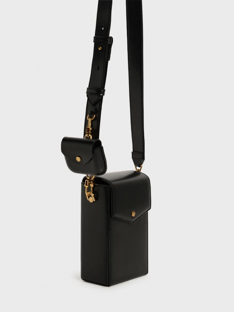 τσάντεσ χιαστί Charles And Keith Elongated μαυρα | 02153-MGVX