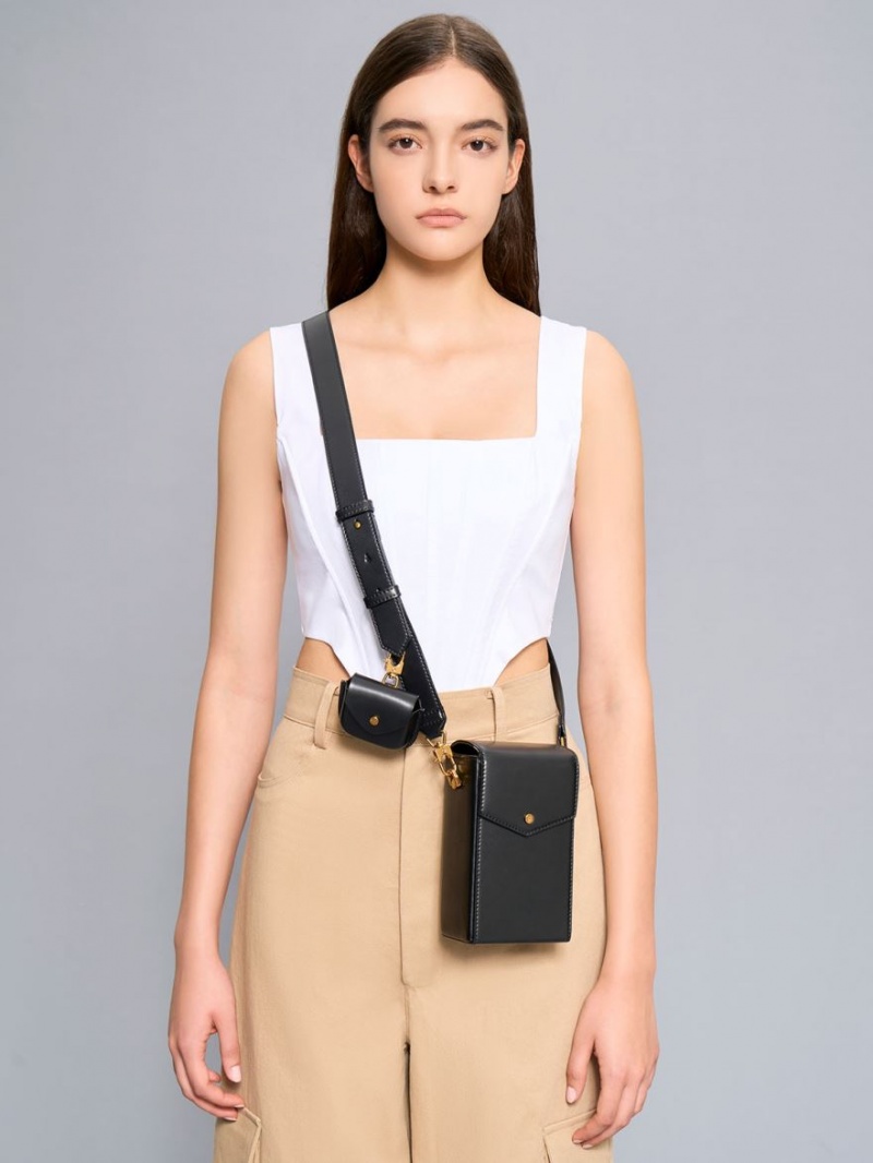 τσάντεσ χιαστί Charles And Keith Elongated μαυρα | 02153-MGVX