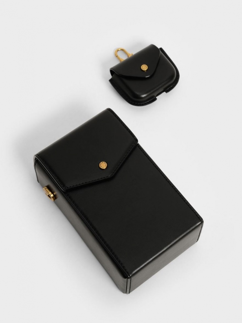 τσάντεσ χιαστί Charles And Keith Elongated μαυρα | 02153-MGVX