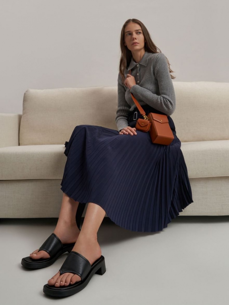 τσάντεσ χιαστί Charles And Keith Elongated καφε | 67385-AXBO