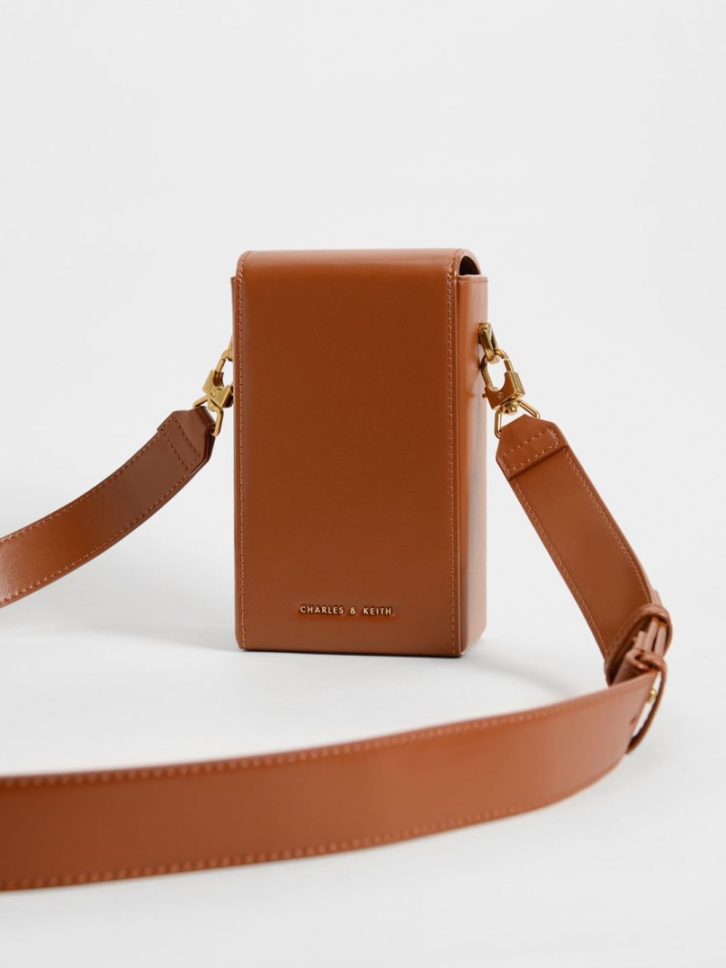 τσάντεσ χιαστί Charles And Keith Elongated καφε | 67385-AXBO