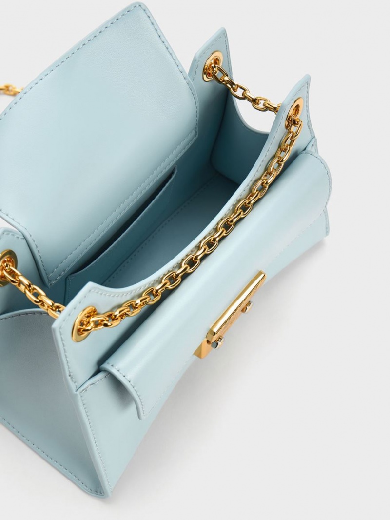 τσάντεσ ώμου Charles And Keith Eudora Sculptural μπλε | 25487-MTRC
