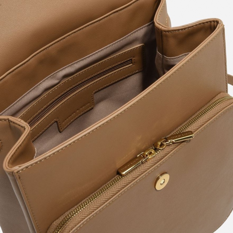 σακιδια πλατησ Charles And Keith Front Flap Structured καφε | 84793-VWGI