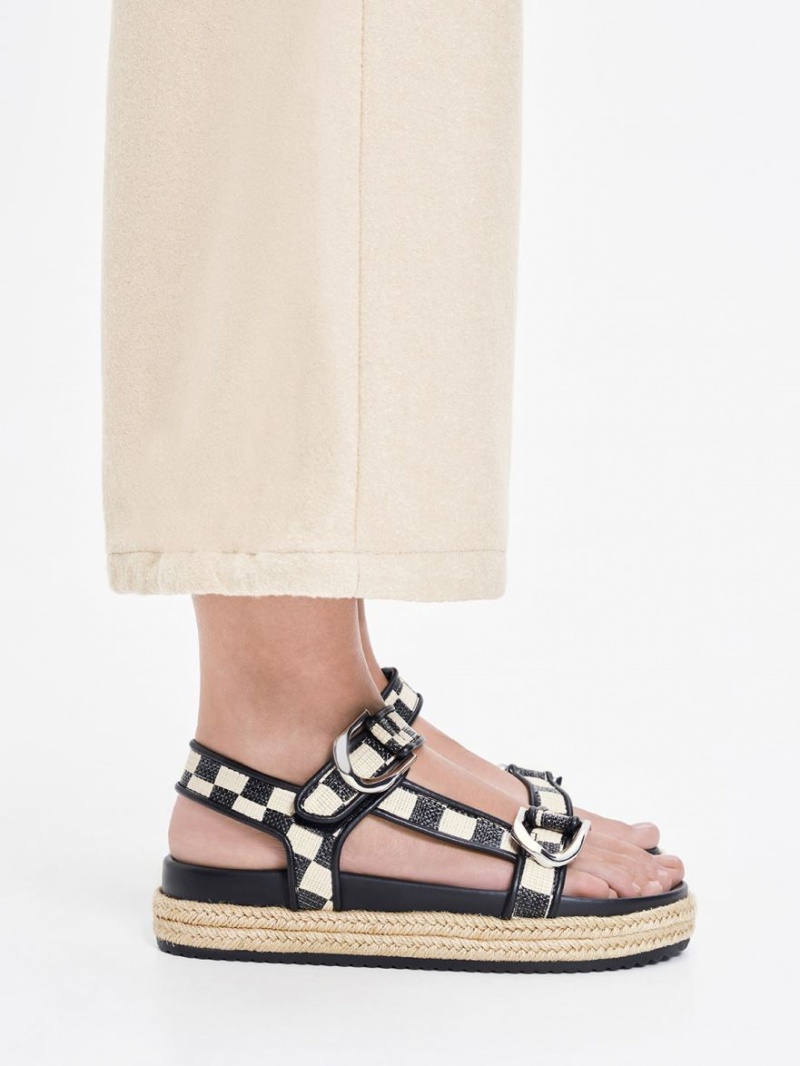 Πεδιλα Πλατφορμεσ Charles And Keith Gabine Straw εσπαντριγιεσ Πολύχρωμο | 52063-BEZQ