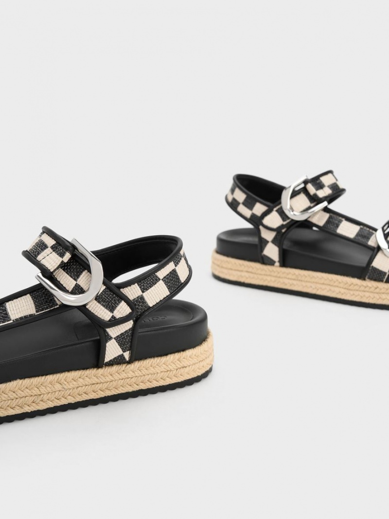 Πεδιλα Πλατφορμεσ Charles And Keith Gabine Straw εσπαντριγιεσ Πολύχρωμο | 52063-BEZQ