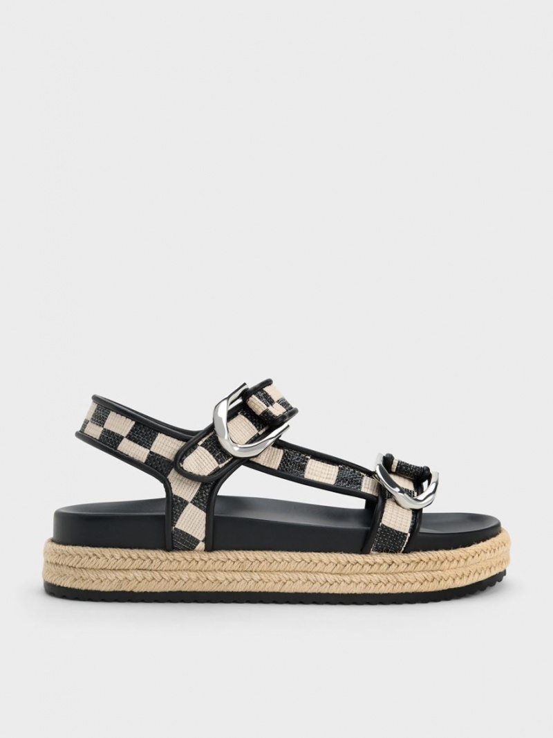 Πεδιλα Πλατφορμεσ Charles And Keith Gabine Straw εσπαντριγιεσ Πολύχρωμο | 52063-BEZQ