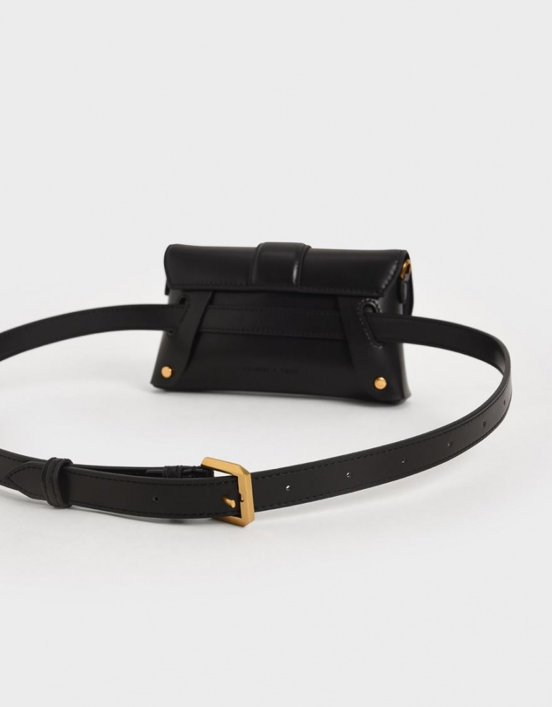 τσάντεσ χιαστί Charles And Keith Gabine μαυρα | 06213-GHSF