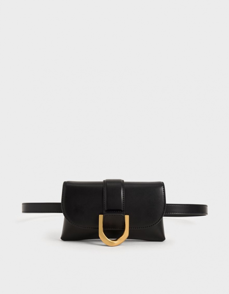 τσάντεσ χιαστί Charles And Keith Gabine μαυρα | 06213-GHSF