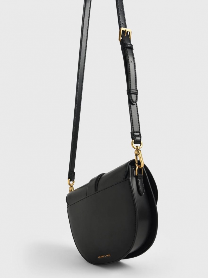 Τσάντες Σέλας Charles And Keith Gabine μαυρα | 37592-DOKY