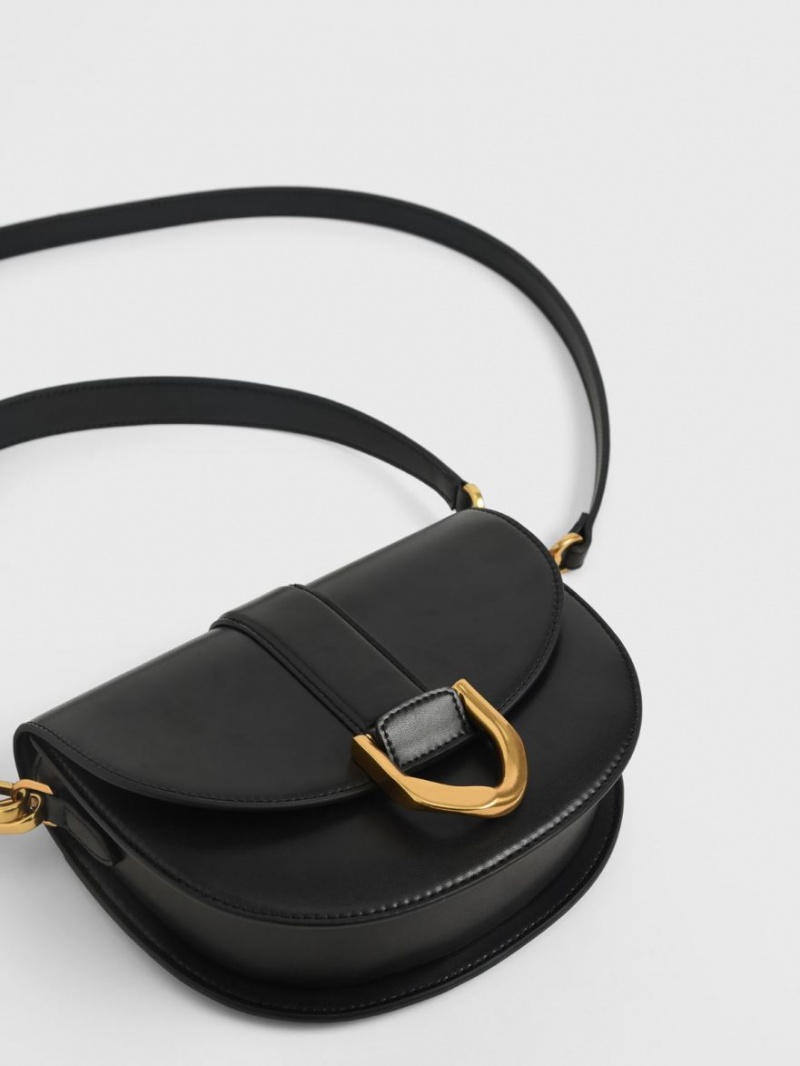 Τσάντες Σέλας Charles And Keith Gabine μαυρα | 37592-DOKY