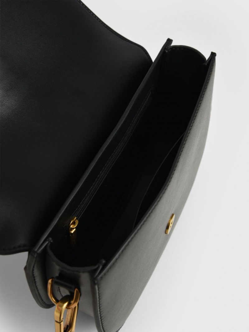 Τσάντες Σέλας Charles And Keith Gabine μαυρα | 37592-DOKY