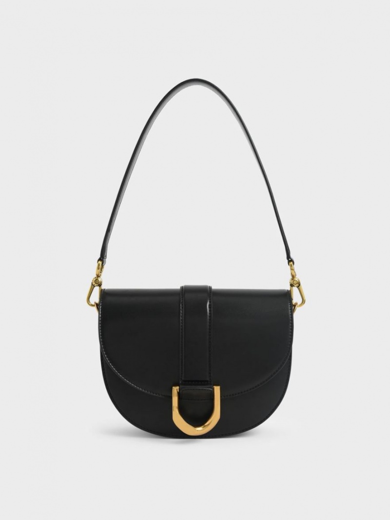 Τσάντες Σέλας Charles And Keith Gabine μαυρα | 37592-DOKY