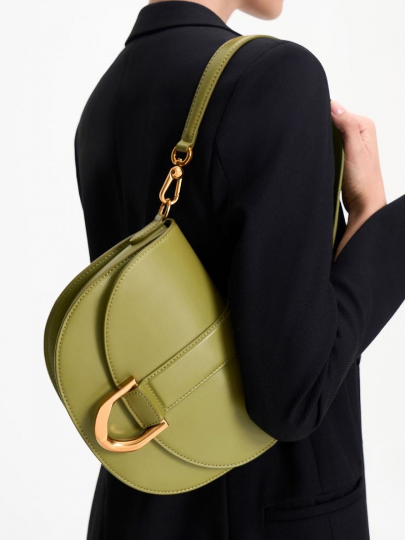 Τσάντες Σέλας Charles And Keith Gabine Ελιά | 37901-QYAV