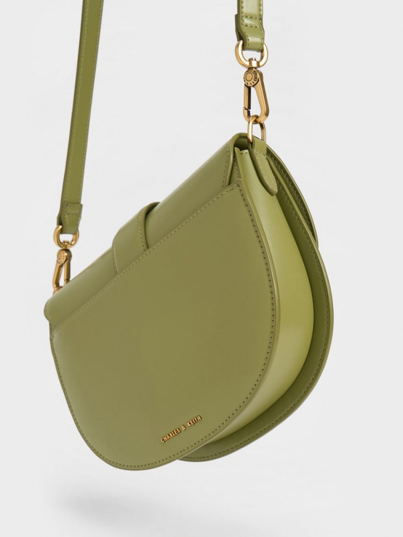 Τσάντες Σέλας Charles And Keith Gabine Ελιά | 37901-QYAV
