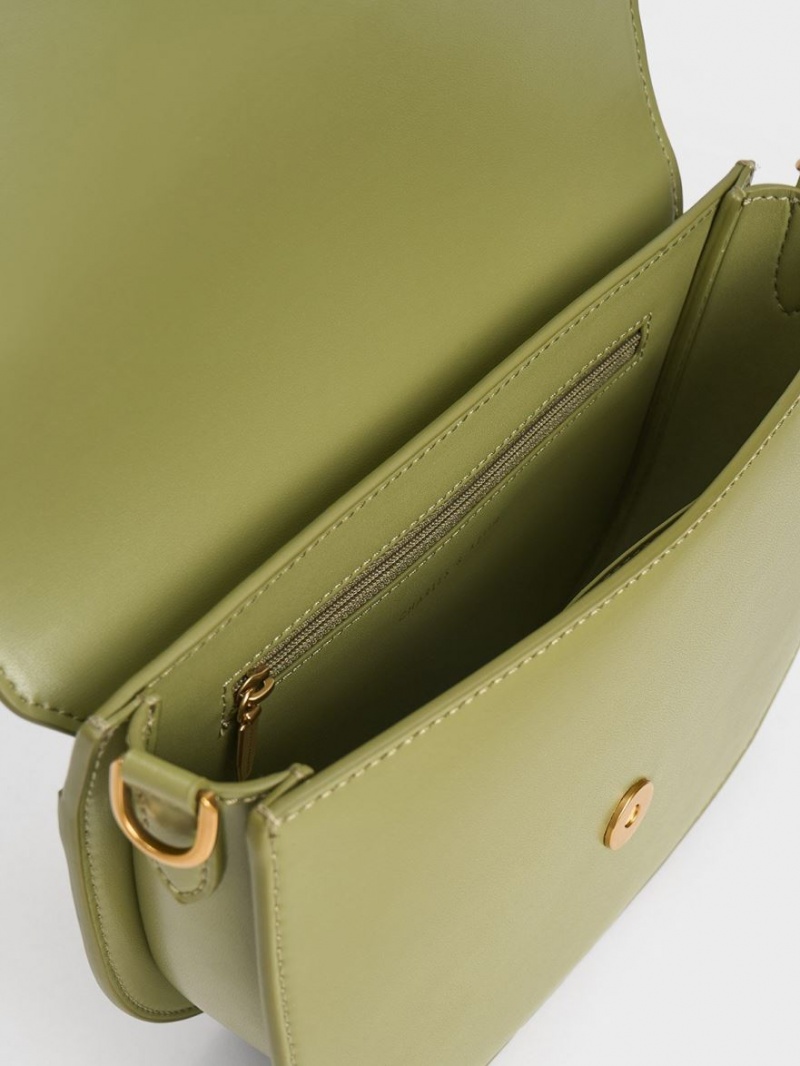 Τσάντες Σέλας Charles And Keith Gabine Ελιά | 37901-QYAV