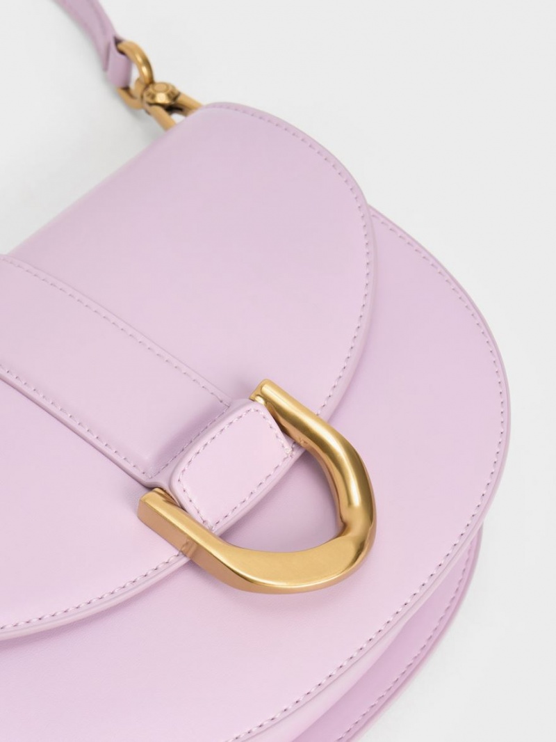 Τσάντες Σέλας Charles And Keith Gabine μωβ | 38954-BLOS