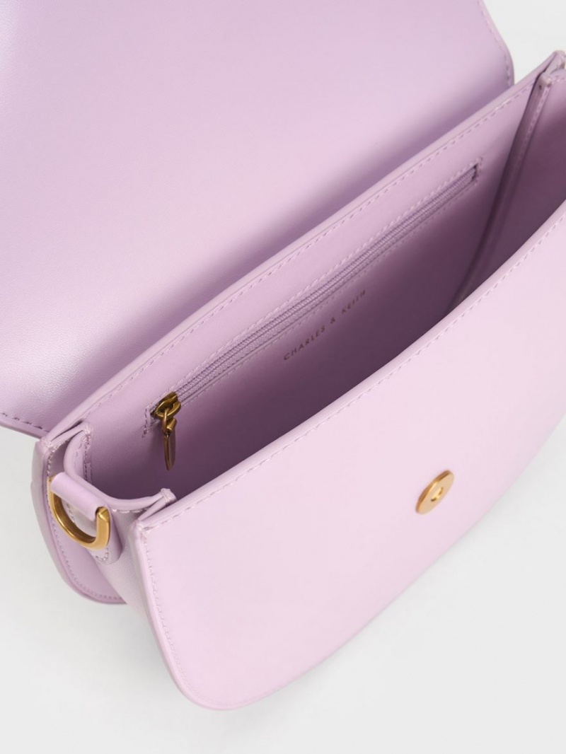 Τσάντες Σέλας Charles And Keith Gabine μωβ | 38954-BLOS