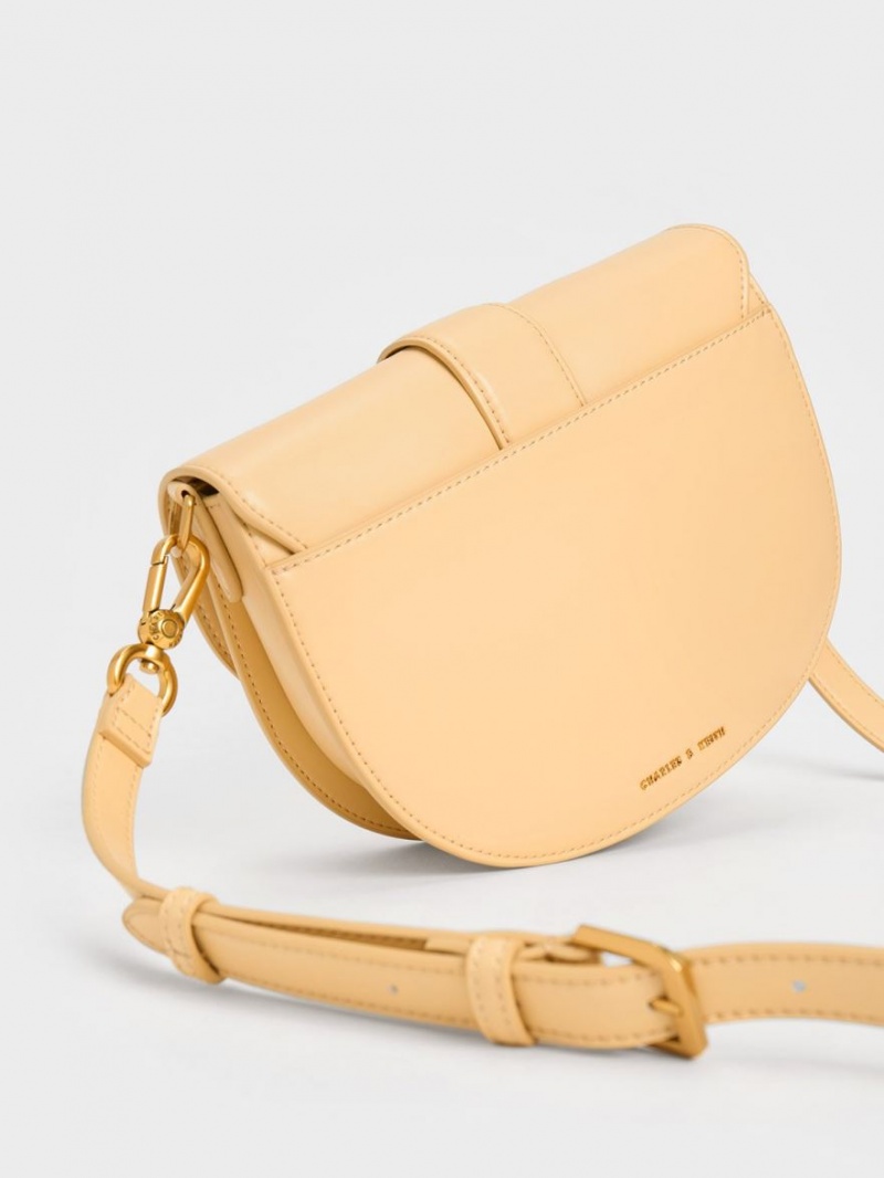 Τσάντες Σέλας Charles And Keith Gabine Μπεζ | 42317-BLJE
