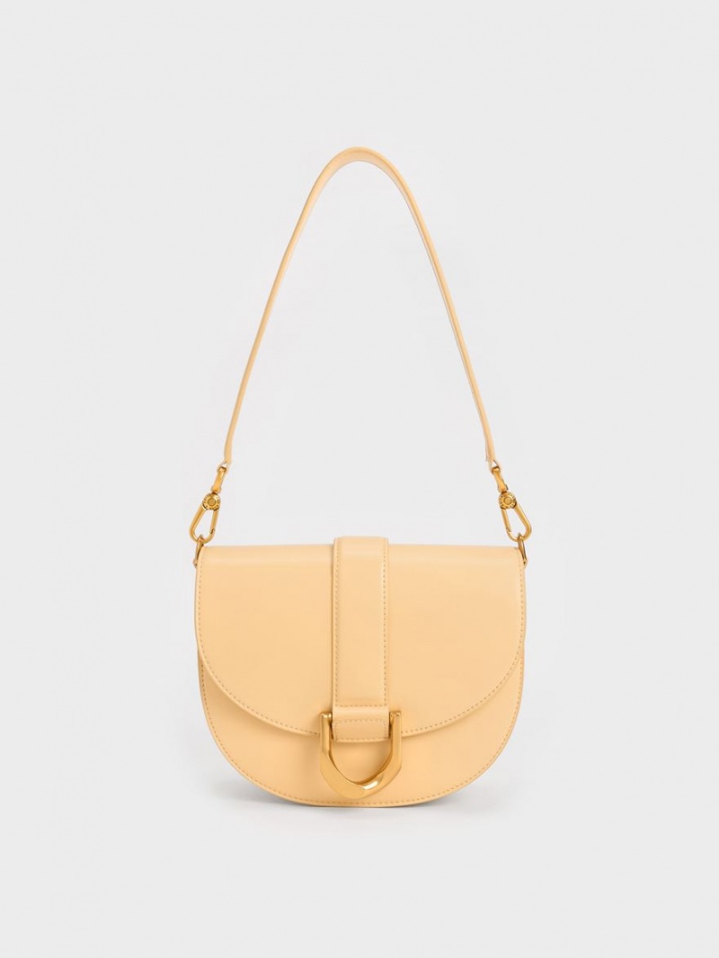 Τσάντες Σέλας Charles And Keith Gabine Μπεζ | 42317-BLJE