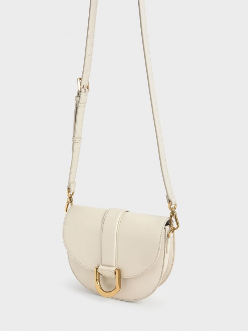 Τσάντες Σέλας Charles And Keith Gabine κρέμα | 91047-NKJL