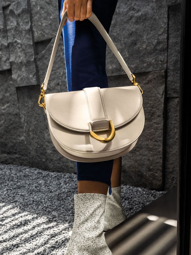 Τσάντες Σέλας Charles And Keith Gabine κρέμα | 91047-NKJL