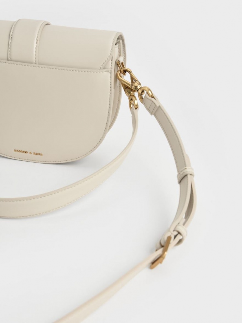 Τσάντες Σέλας Charles And Keith Gabine κρέμα | 91047-NKJL