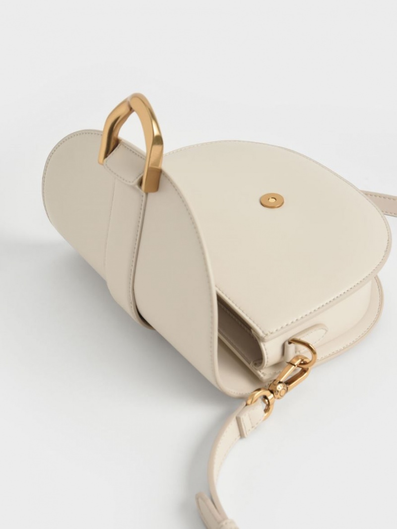 Τσάντες Σέλας Charles And Keith Gabine κρέμα | 91047-NKJL