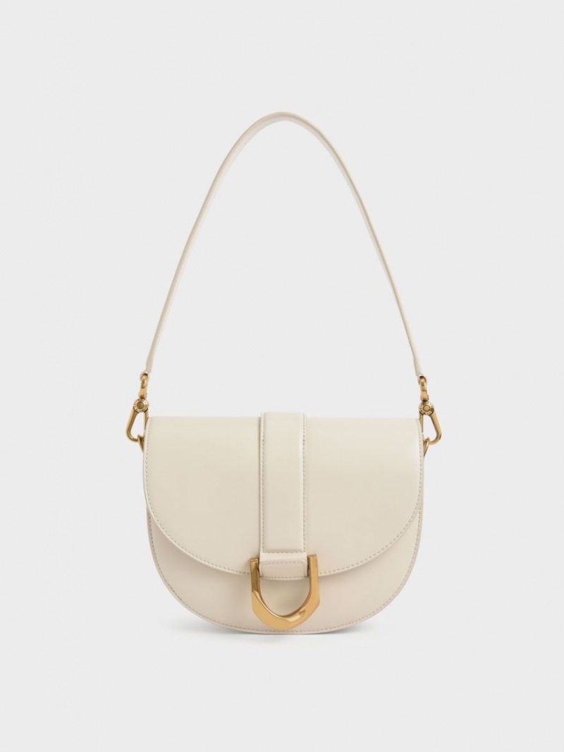 Τσάντες Σέλας Charles And Keith Gabine κρέμα | 91047-NKJL