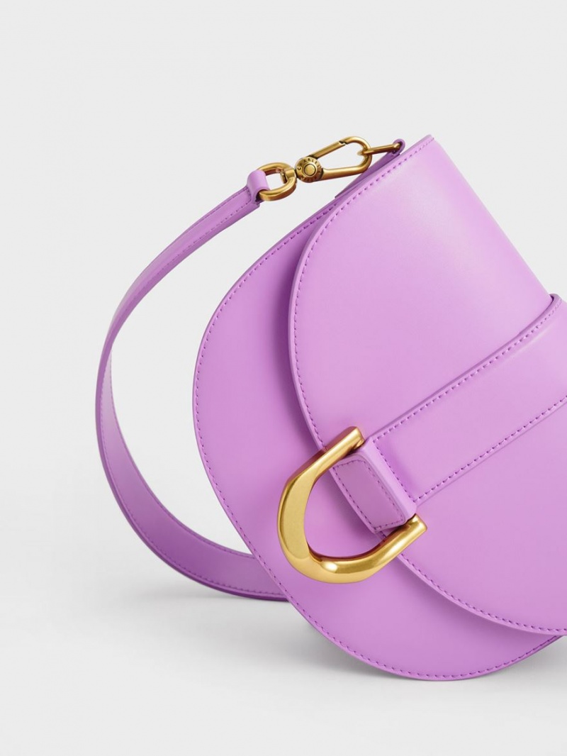 Τσάντες Σέλας Charles And Keith Gabine μωβ | 93458-VMQX